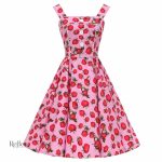 Robe année 50 avec décolleté bateau