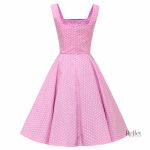 Robe vintage années 50 à motif géométrique