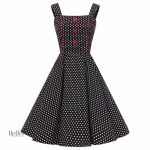 Robe année 50 à encolure ronde
