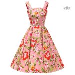 Robe année 50 à volants délicats