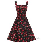 Robe année 50 avec tissu à rayures