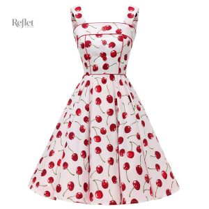 Robe vintage à motifs floraux des années 50