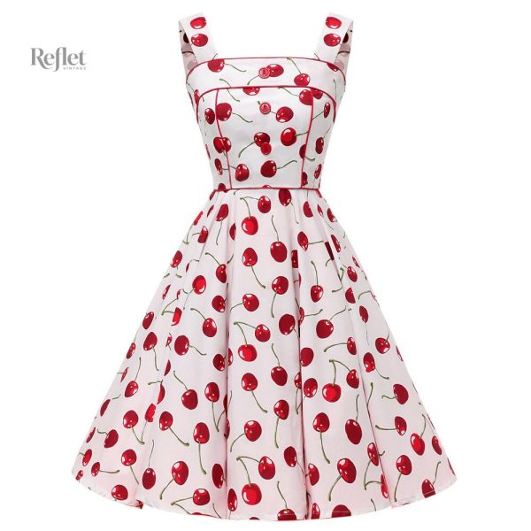 Robe vintage à motifs floraux des années 50