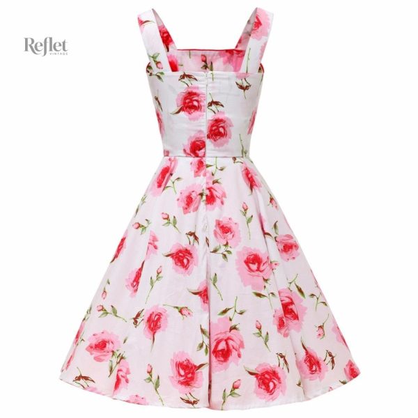 Robe année 50 avec jupe évasée