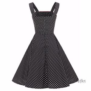 Robe à manches courtes inspirée des années 50