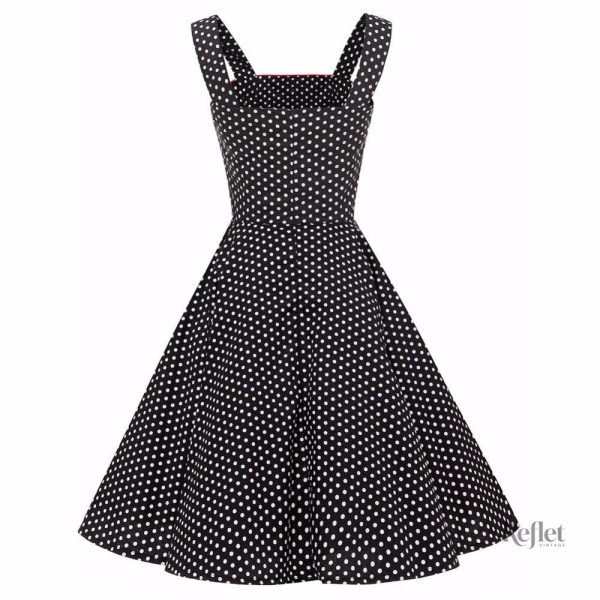 Robe à manches courtes inspirée des années 50