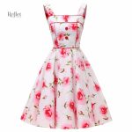 Robe classique années 50 en coton