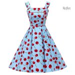 Robe d'été style année 50 à pois