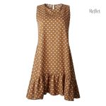 Robe années 70 avec motifs à pois