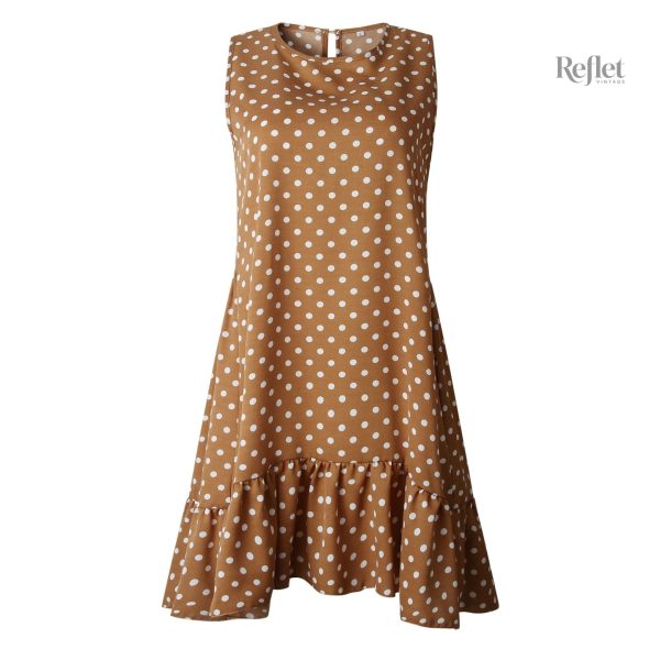 Robe années 70 avec motifs à pois