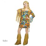 Robe fille style année 70, design coloré et rétro
