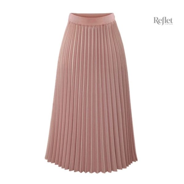 Jupe vintage plissée, esprit rétro années 80, mode féminine
