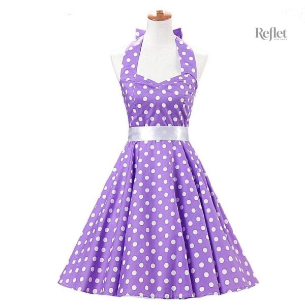Modèle de robe à pois années 80