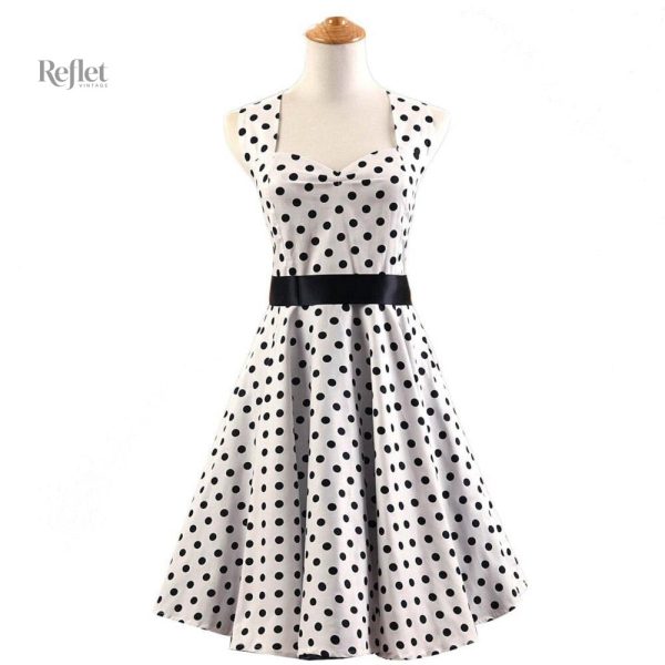 Robe à motifs pois, esprit rétro