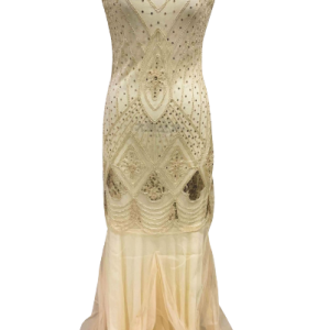 Robe champagne années 20 élégante et vintage