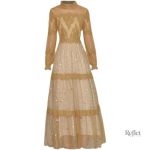 Robe longue années 40, style rétro élégant