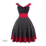 Robe années 50 élégante avec jupe évasée