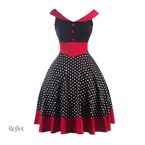 Robe années 50 élégante avec jupe évasée
