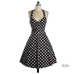 Robe pois style années 50 en tissu léger