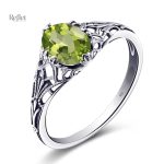 Bague argent décorative avec pierre unique