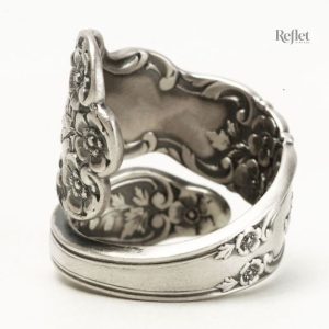 Bague antique en argent, style rétro, look unique