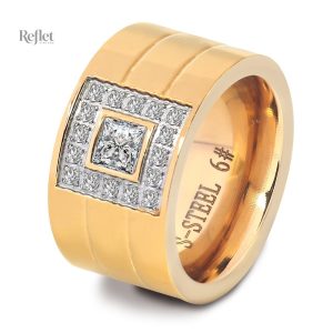 Bague homme vintage avec design artsy unique