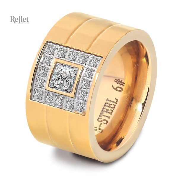 Bague homme vintage avec design artsy unique