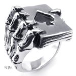 Bague solitaire vintage en argent élégante
