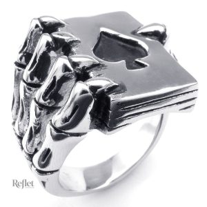 Bague solitaire vintage en argent élégante