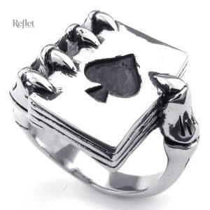 Solitaire en argent au design rétro chic