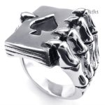 Élégante bague solitaire en argent au style ancien