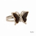 Bague vintage élégante en métal argenté