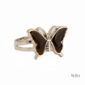 Bague vintage élégante en métal argenté