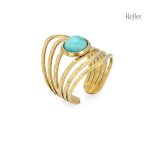 Bague Vintage avec Pierre Éclatante
