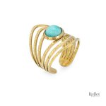 Bague Vintage avec Pierre Sombre et Élégante