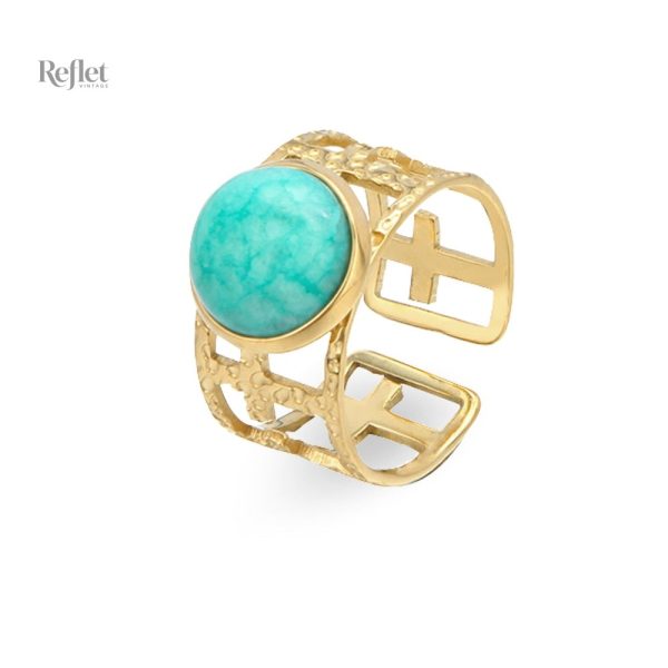 Bague Vintage à Pierre Semi-Précieuse