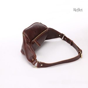 Sac banane en cuir, esthétique vintage