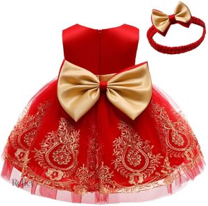 Robe de princesse pour cérémonie de baptême bébé