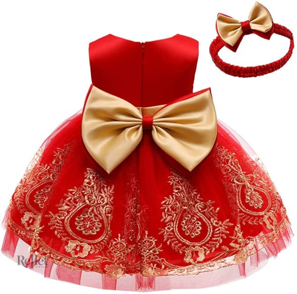 Robe de princesse pour cérémonie de baptême bébé