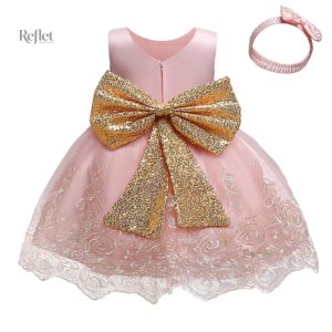 Robe princesse pour bébé Brune élégante et stylée