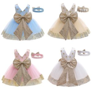 Robe princesse pour bébé avec des détails enchantés