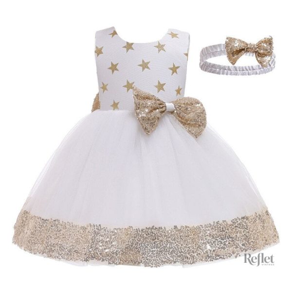 Robe de princesse bébé avec motifs féeriques