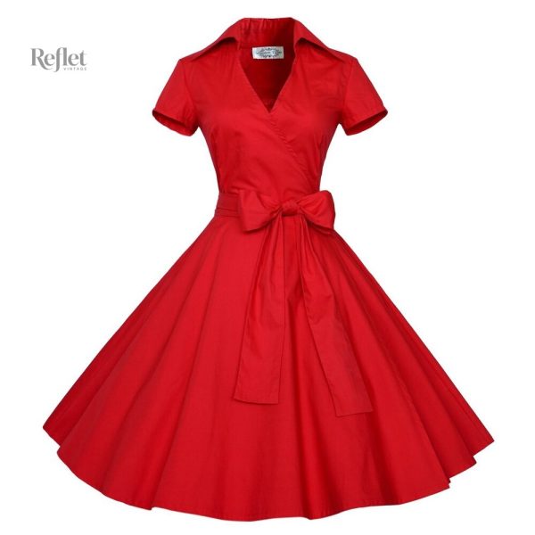 Robe 80s avec motifs floraux colorés