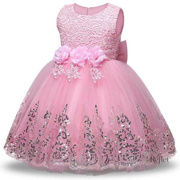 Robe fille style princesse avec jupon voluminous