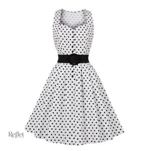 Robe à motifs rétro des années 80, parfaite pour les soirées
