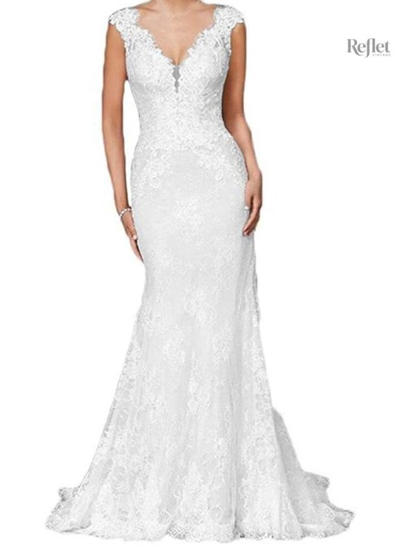 blanc-robe-de-mariee-princesse-2019-1 Robe de mariée blanche princesse 2019