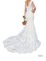 Robe de mariée élégante, coupe princesse, blanche