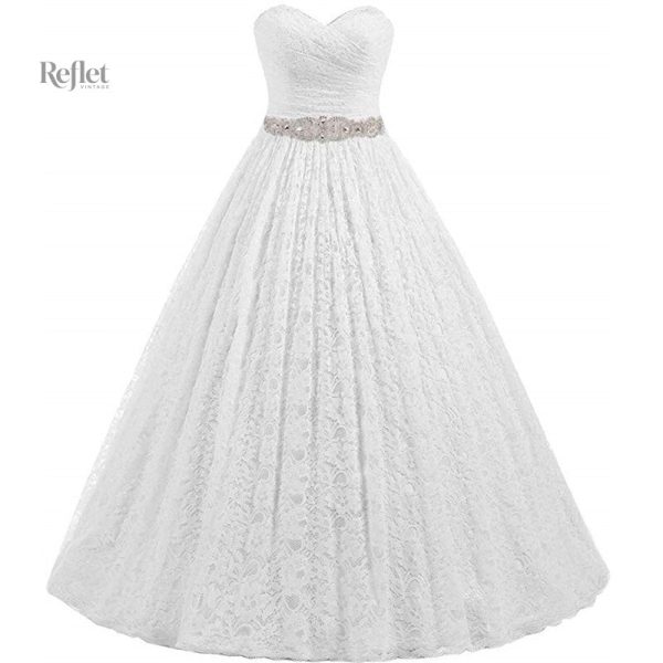 Robe de mariée style princesse avec bustier ajusté