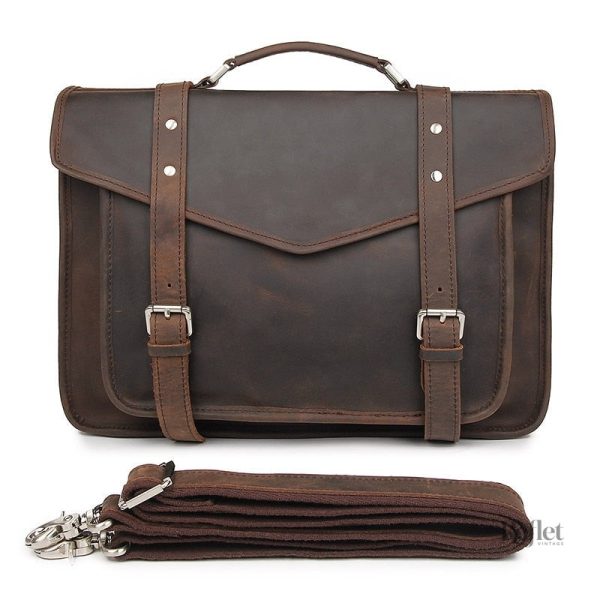 Cartable cuir enseignant vintage élégant et pratique