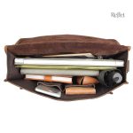 Accessoire en cuir pour le transport de documents scolaires